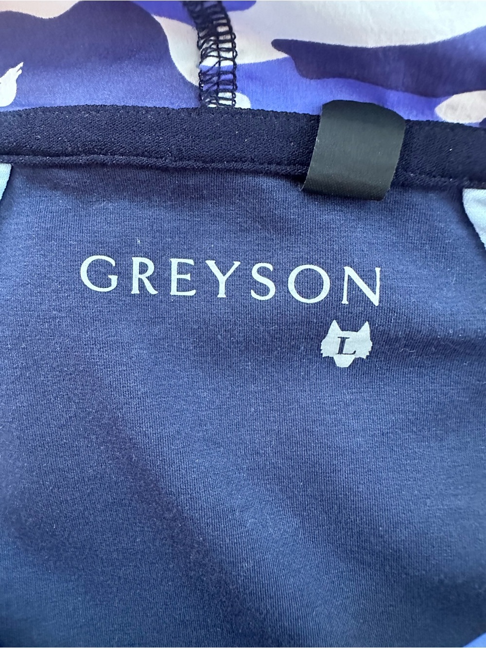 Greyson Navy and Light Blue Camo Athletic Hoodie - Picture 9 of 11